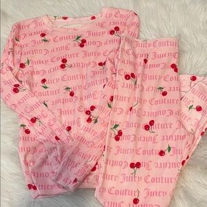 Juicy Couture Pink Cherry Print Kids Pajama Set